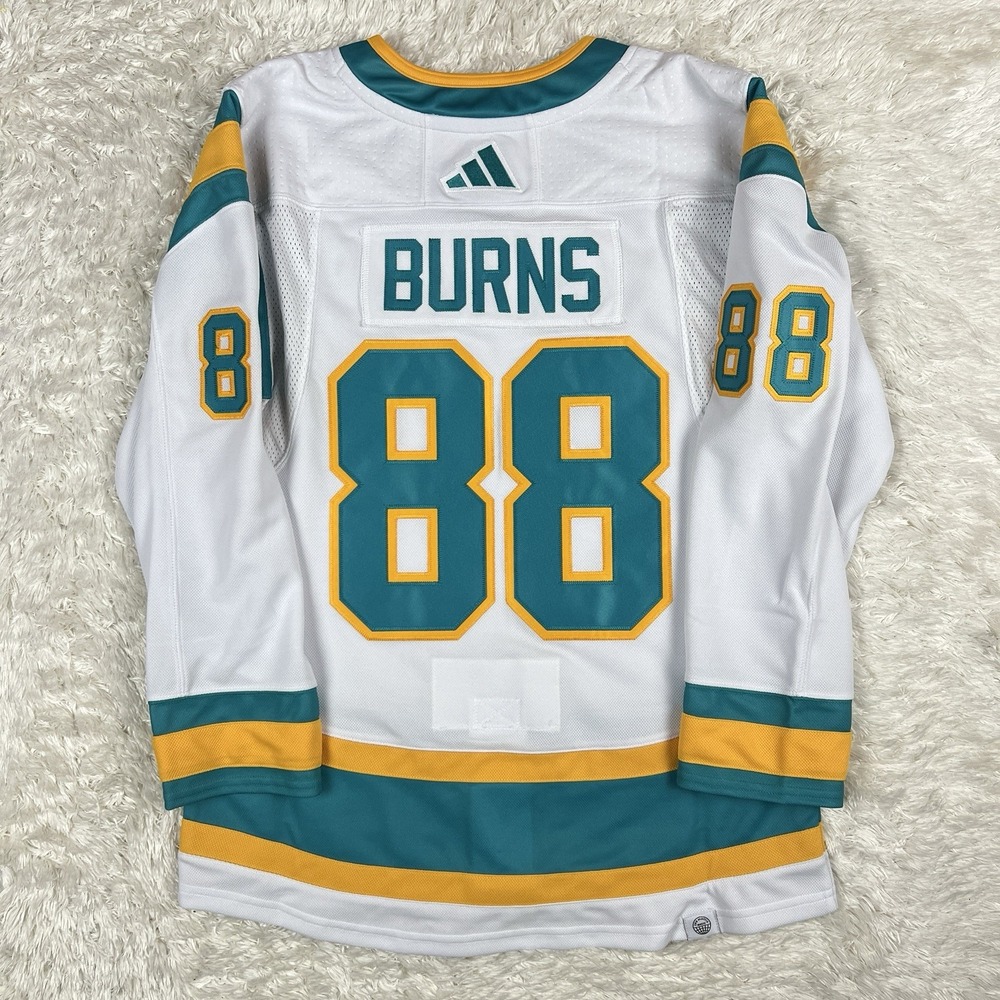 Adidas NHL San Jose Sharks "Brent Burns" Reverse Retro Jersey (H52337) Size 42 - Picture 2 of 10